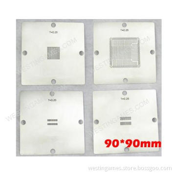 90*90mm PS4 Cxd290026g Cxd290025g DDR3 DDR5 BGA Reballing Stencils Rework Reball Kit (4 Piece Kit)